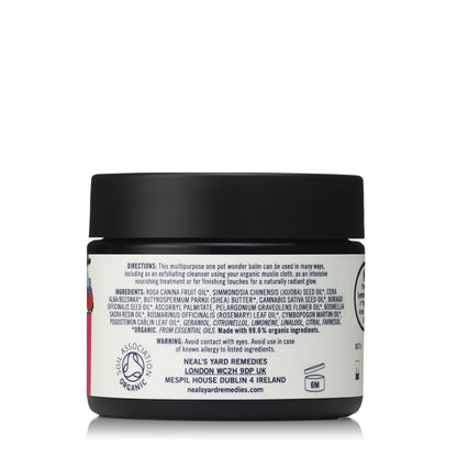 Neal's Yard Wild Rose Beauty Balm, Featuring Rosehip Oil, Hemp Seed & Shea Butter, Nourishing & Exfoliating Cleanser, Vegetarian Approved, Cruelty-Free, 50g