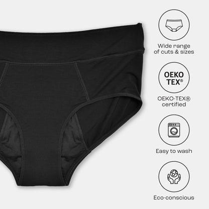 Bambody Absorbent Panties, Period Underwear for Women and Teens - All-Day Long - Overnight Protection- Postpartum, Leakproof