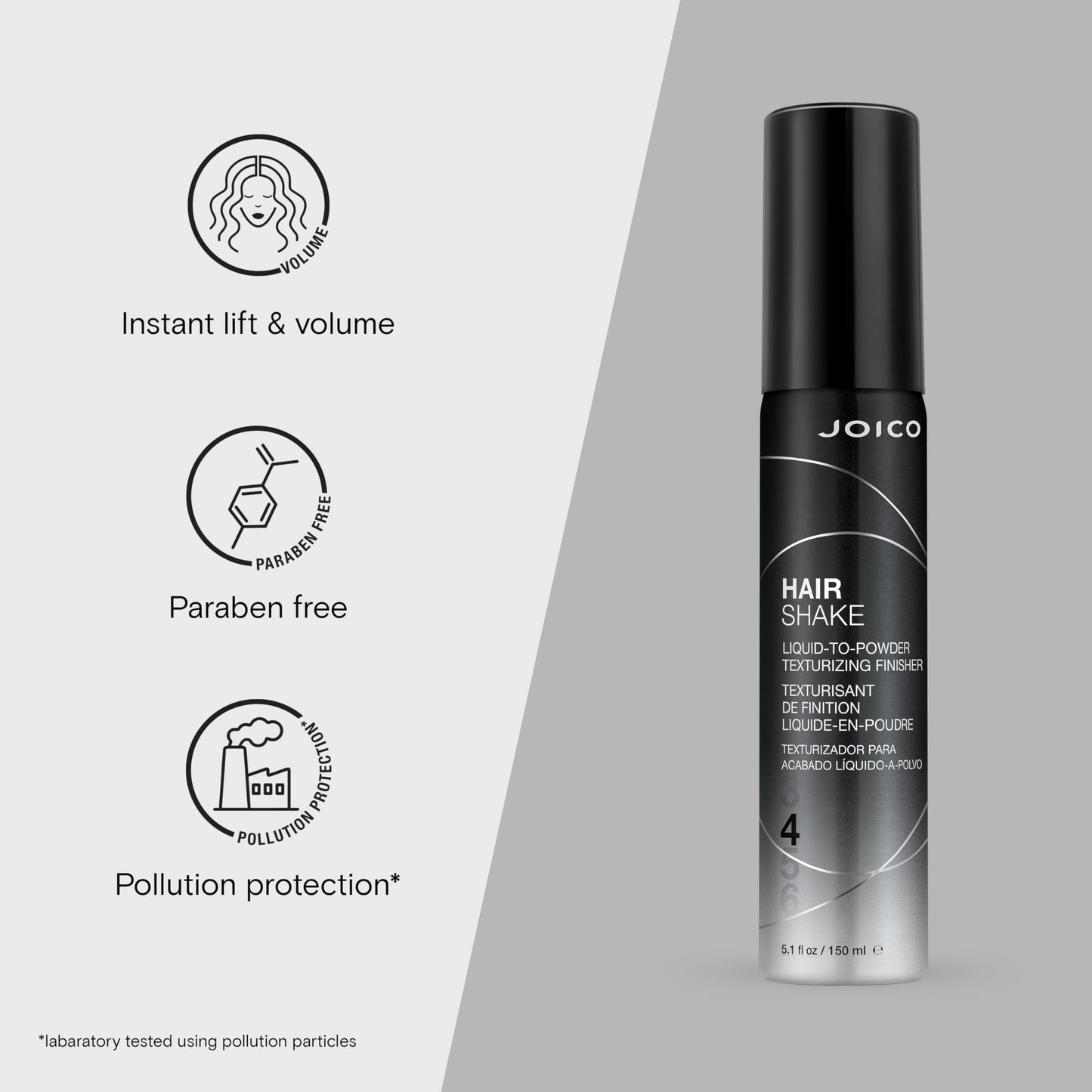 Joico Hair Shake Liquid-To-Powder Texturizing Finisher | For Most Hair Types | Long-Lasting Volume | Instant Lift | Quick Dry Finish | Protects Against Pollution | Paraben Free
