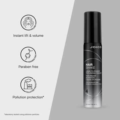 Joico Hair Shake Liquid-To-Powder Texturizing Finisher | For Most Hair Types | Long-Lasting Volume | Instant Lift | Quick Dry Finish | Protects Against Pollution | Paraben Free