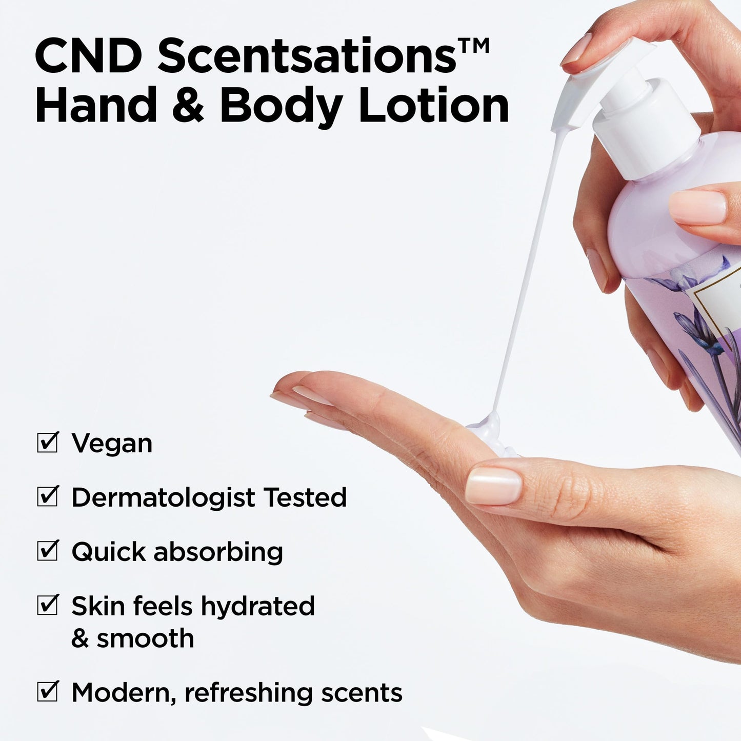 CND Scentsations Hand & Body Lotion, Deep Moisturizing and Hydrating Formula for Dry Damaged Skin, Dermatologically Tested, 8.3 oz.