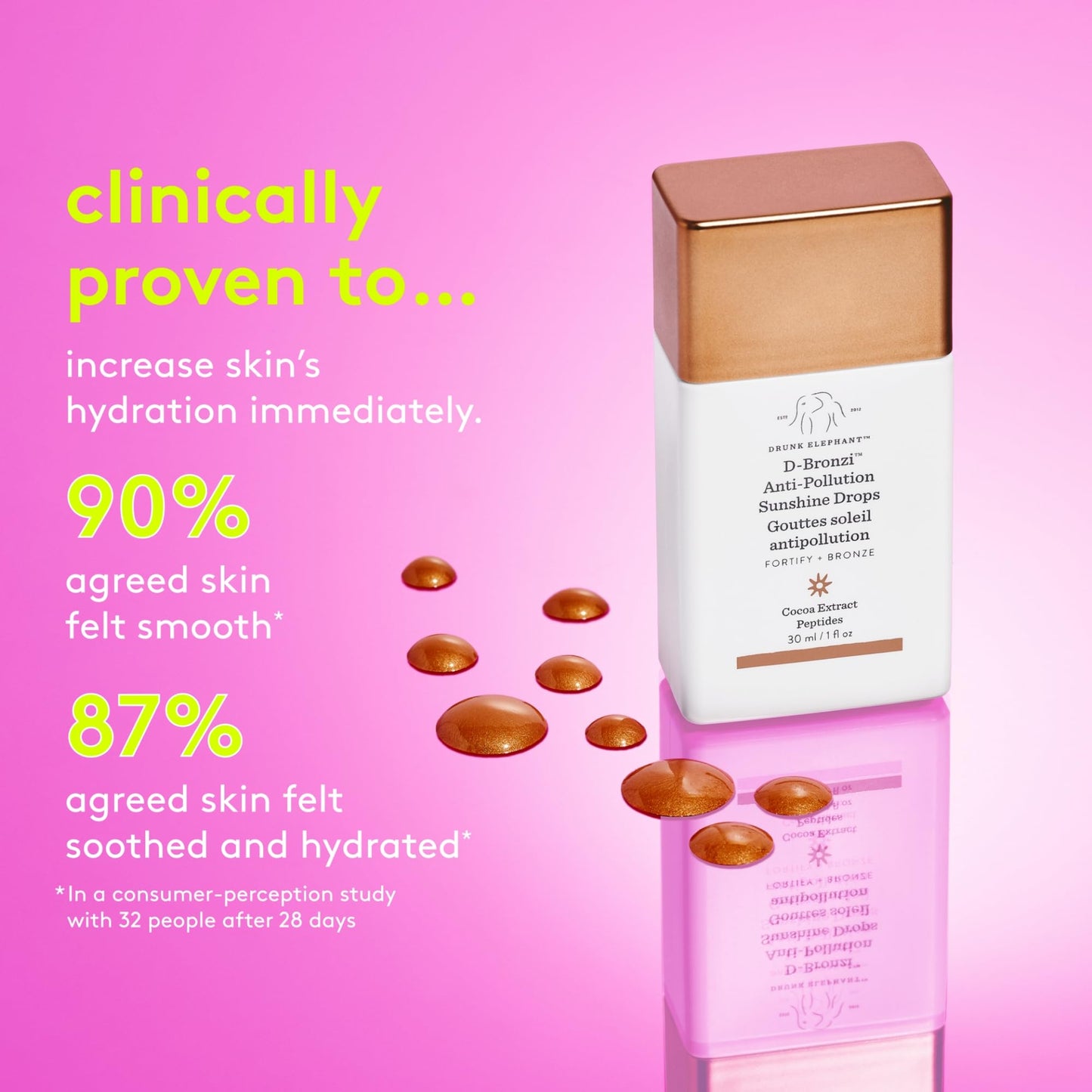Drunk Elephant D-Bronzi Sunshine Drops - Bronzing Color Serum Drops - Clean Clinical Skincare - Cruelty-Free - Dermatologist-Tested - Free of Essential Oils, Silicones, and Fragrance