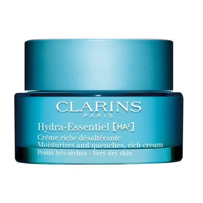 Clarins Hydra-Essentiel Rich Cream|Intensely Hydrating Moisturizer|60 Seconds to Plumper Skin*|Nourishes, Softens and Soothes|Double Dose Hyaluronic Acid|Very Dry Skin Type|1.7 Ounces