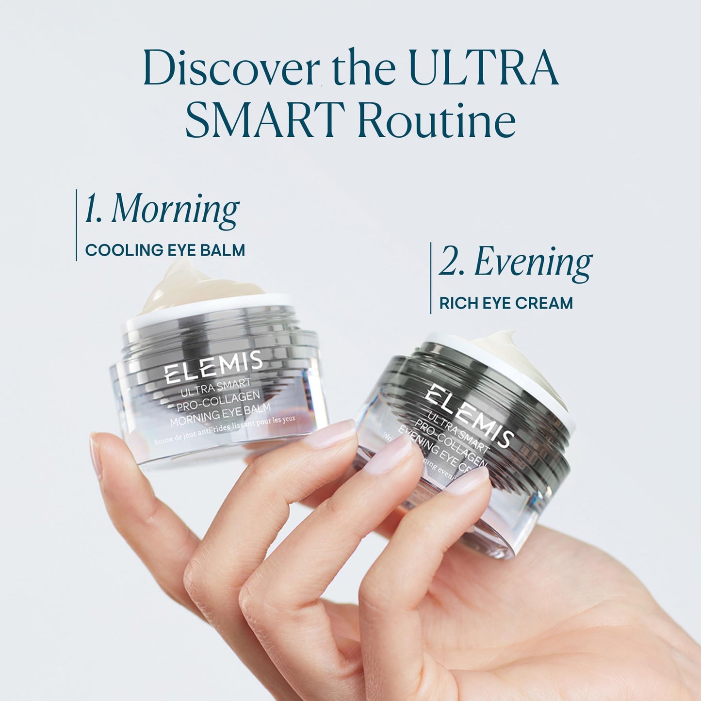 ELEMIS ULTRA SMART Pro-Collagen Eye Duo 10ml, Anti-Aging Day & Night Eye Cream for Firming & Smoothing