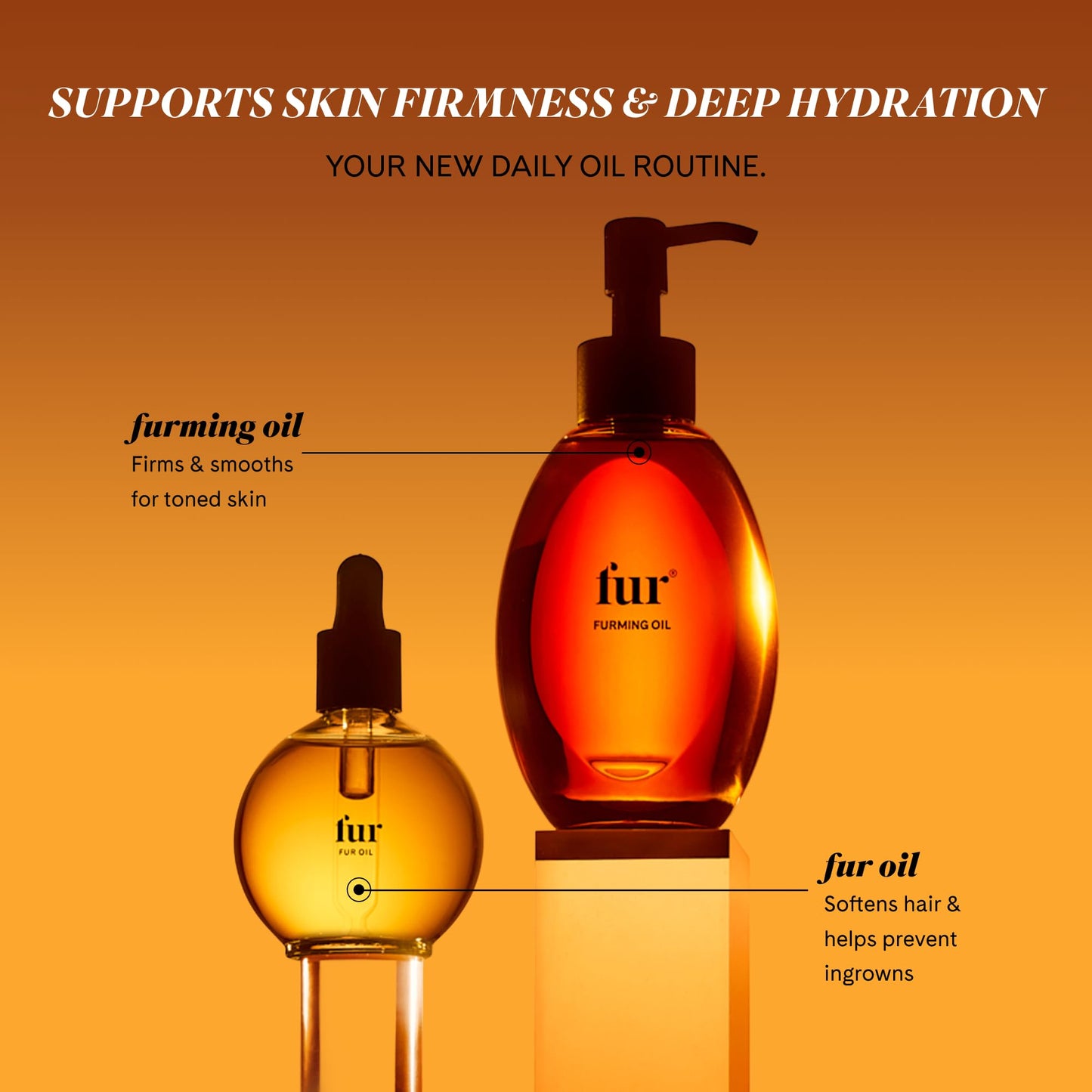 Fur Furming Oil Firming Body Oil with Bakuchiol Retinol Alternative, Hydrating Body Oil for Smoother, Firmer-Looking Skin, Lightweight Body Moisturizing Oil for Butt, Thighs & Body