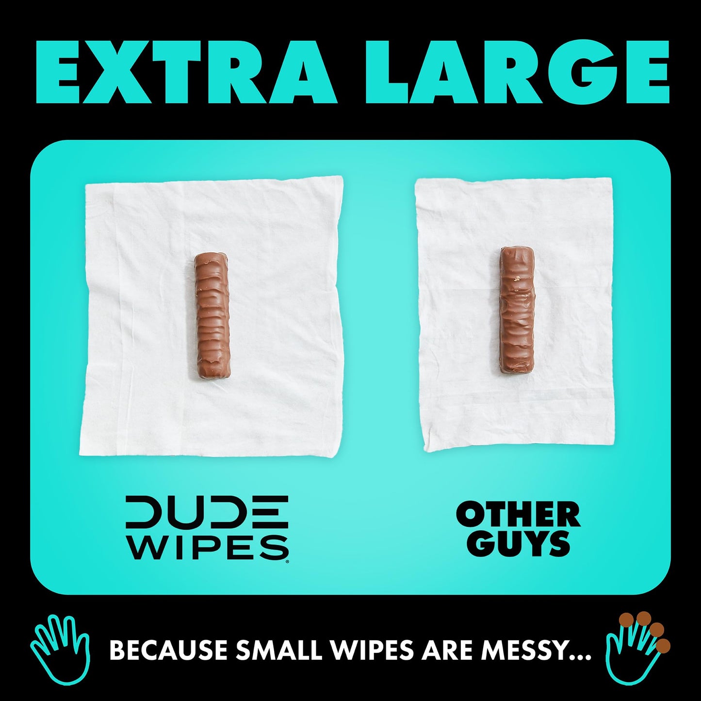 DUDE Wipes Mint Chill Travel Wipes - 6 Packs of 18 (108 Count) - Extra-Large Adult Flushable Wipes - Infused with Tea Tree Oil, Vitamin E, and Aloe - Septic and Sewer Safe