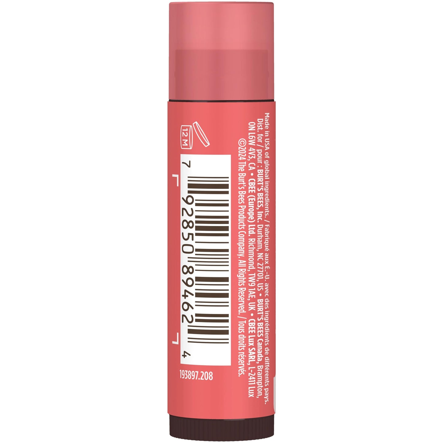 Burt's Bees Easter Basket Stuffers, Lip Tint Balm with Long Lasting 2 in 1 Duo Tinted Balm Formula, Color Infused with Hydrating Shea Butter for a Natural Looking Buildable Finish, Hibiscus (2-Pack)