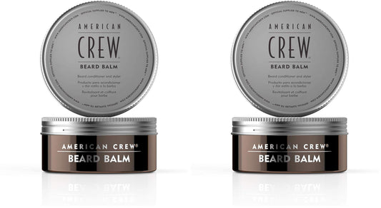 AMERICAN CREW Beard Balm, Conditioner & Styler, Sweet Almond Oil, Shea Butter, 2.1 Fl Oz (Pack of 2)