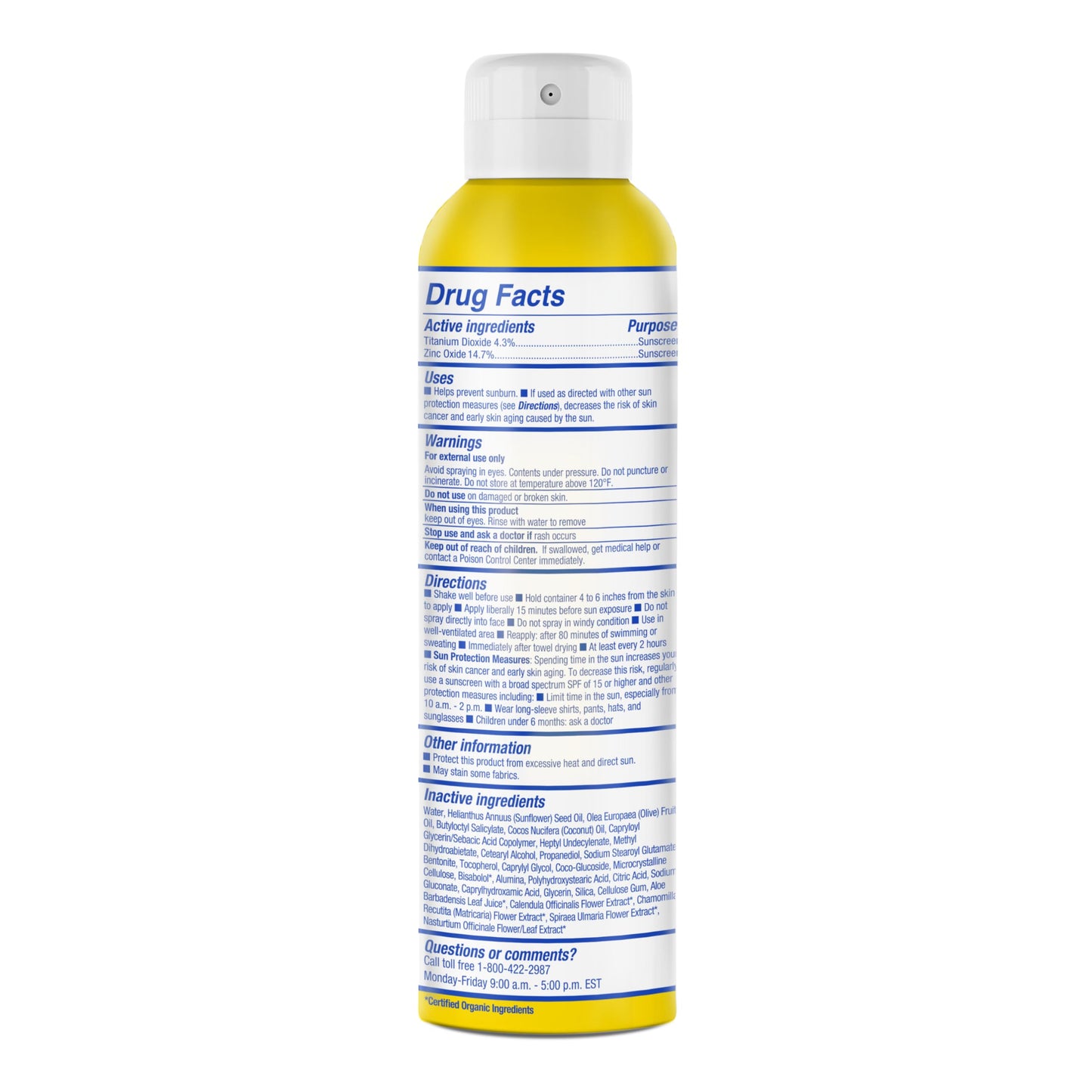 Mustela Baby Mineral Sunscreen Spray SPF 50 Broad Spectrum - Body Sun Spray for Sensitive Skin - Water Resistant & Fragrance Free - 6 fl.oz.