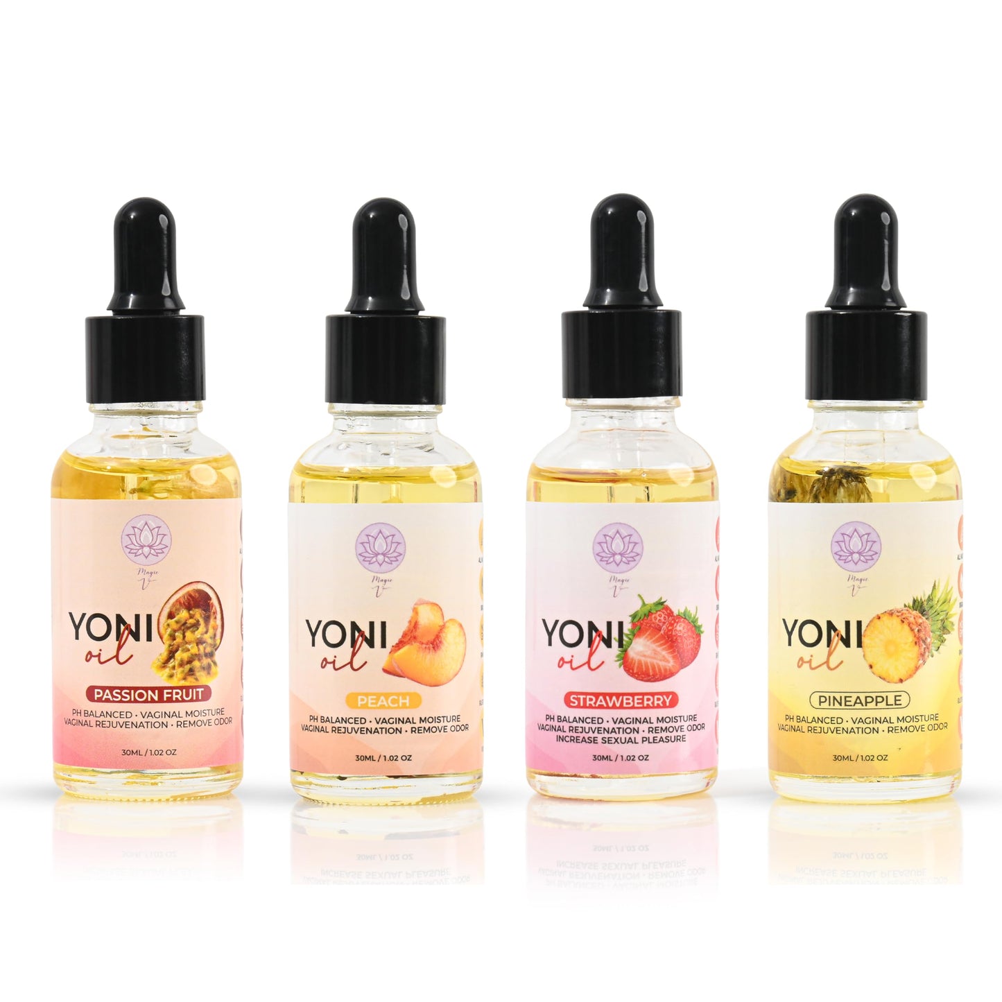 Magical V Yoni Oil for Women Organic Feminine Care Vaginal Moisturizer for Wetness Fruit Fantasy Bundle Ingrown Hair Ph Balance Feminine Body Oil Deodorant Eliminates Odor with Essential Oils