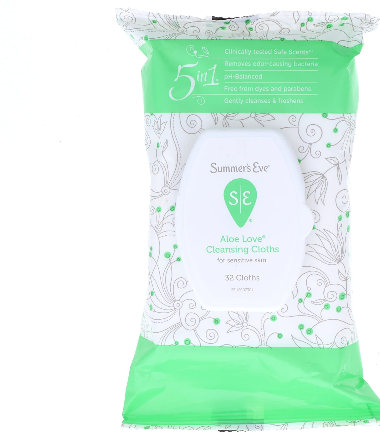 Summer's Eve Cleansing Cloths, Aloe Love, 32 ea - 2pc