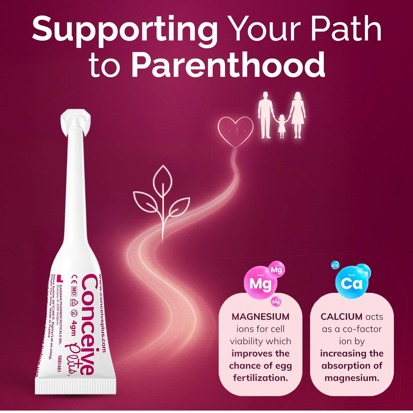 CONCEIVE PLUS Fertility Lubricant for Couples Trying to Conceive Naturally | Water-Based Lube and Lube Support for Intimacy | Water Based Lubrification for Women pH Balance | 8 Pre-Filled Applicators