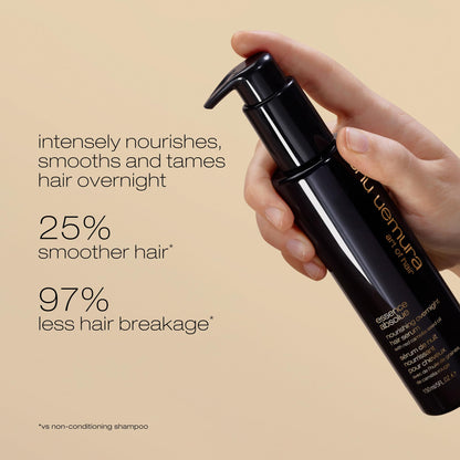 shu uemura art of hair Essence Absolue Nourishing Overnight Hair Serum - Hydrates and Detangles, Reduces Frizz and Enhances Shine, Lightweight Formula, 1 Fl Oz