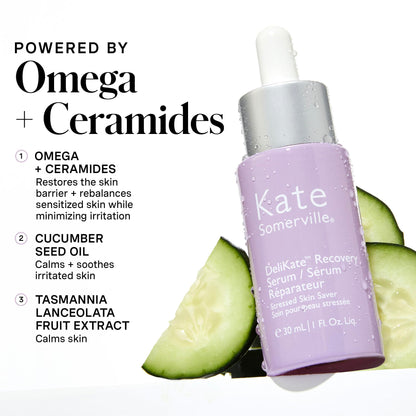 Kate Somerville DeliKate Recovery Serum – Clinically Formulated Hydrating Treatment, Irritation and Redness Relief for Stressed or Sensitive Skin, 1 Fl Oz