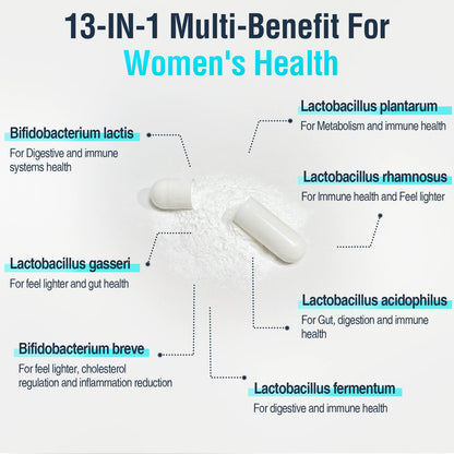 120 Billion CFU Probiotic - Menopause Support Probiotics for Women, Natural Menopause Probiotic Supplement for Hot Flashes Night Sweats Mood Swings Hormone Balance Gut & Immune Health- 120 Caps