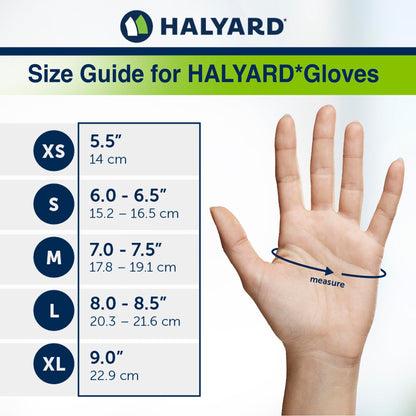 HALYARD Sterling Nitrile Exam Gloves, Powder-Free, 3.8 mil, 9.5", Gray, Small, 50706 (Box of 200)