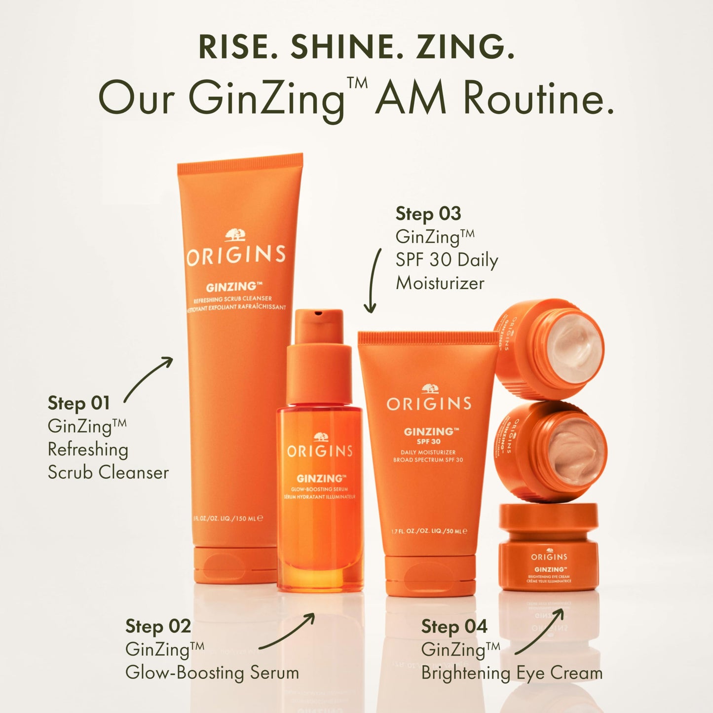 Origins GinZing Brightening Eye Cream with Vitamin C & Niacinamide| Visibly Reduces Dark Circles, 0.5 Fl Oz
