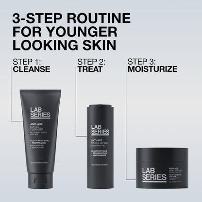 Lab Series Men's Max LS Anti-Age Cream - Anti Aging Face Lotion Moisturizer - Skin Care for Men - Visibly Reduces Fine Lines & Wrinkles