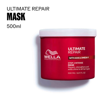 Wella Professionals ULTIMATE REPAIR Mask for Damaged Hair | Repairs, Strengthens, & Smooths with AHA & Omega-9 | For All Hair Types - Packaging May Vary