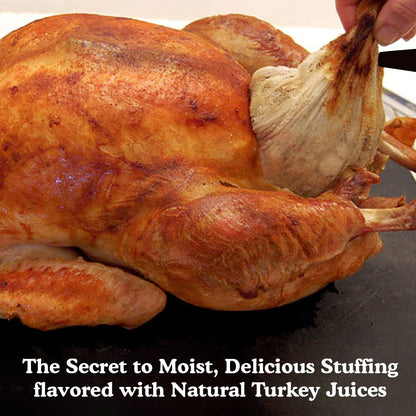 Regency Wraps Turkey Stuffing Bags, 100% Cotton Mesh Bag Allows Poultry Juice to Flavor Dressing with Mess-Free and Safe Removal, Pack of 2, Natural
