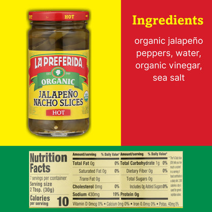 La Preferida Pepper Jalapeno Slice Hot Organic, 11.5 oz