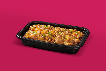 Miss Olive’s Lentil & Beef with Vegetables Ready Meal, Lower Sodium, Shelf Stable Heat & Eat Entrée in Hearty Sauce, 7 oz (Pack of 3)