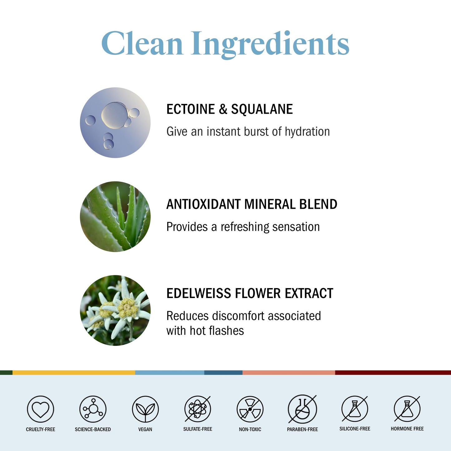 STRIPES Beauty Naomi Watts The Cool Factor Hydrating Facial Mist With Aloe Vera Hyaluronic Acid Soothes Hot Flashes Menopause Support Prep Skin Skincare Makeup 3.3 Fl Oz