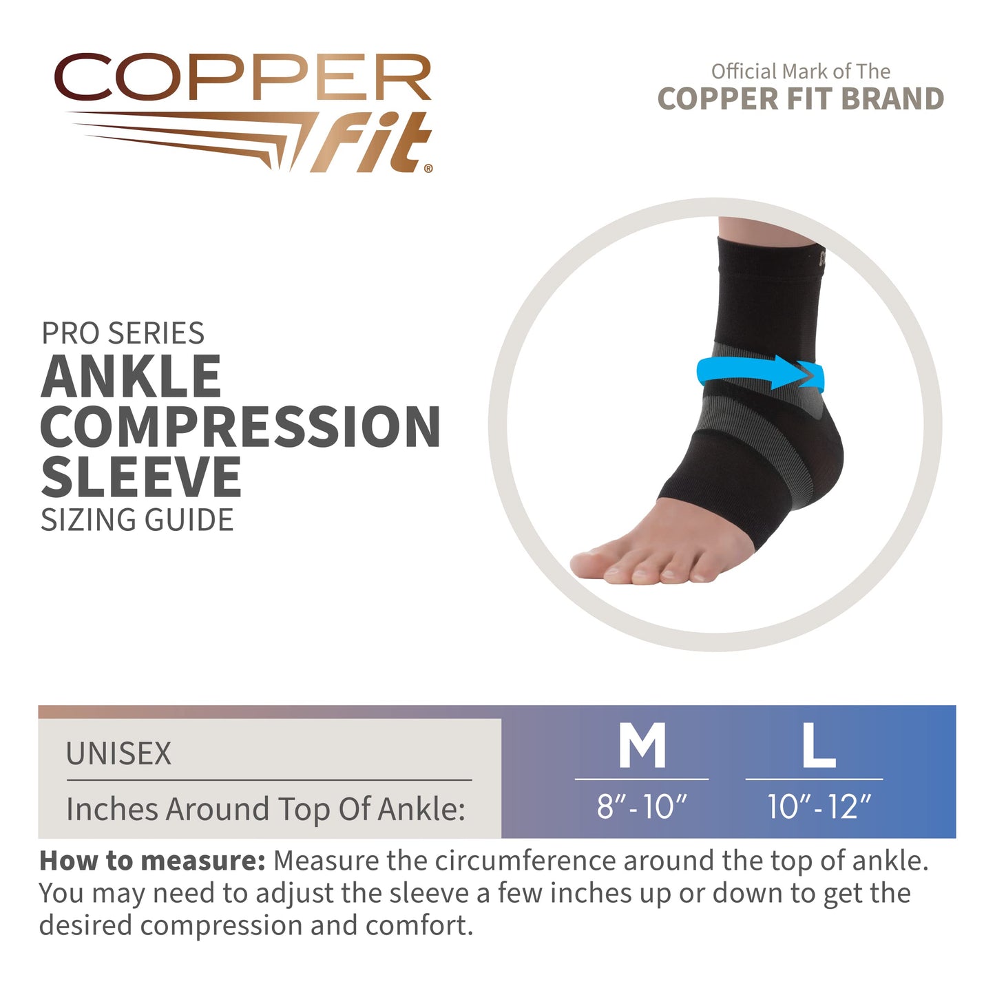 Copper Fit Pro Series Unisex Ankle Compression Sleeve