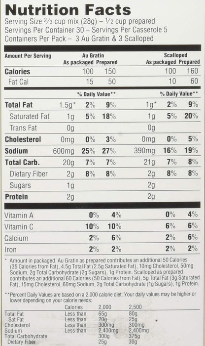 Idahoan Au Gratin and Scalloped Homestyle Casserole Potatoes, Made with Gluten-Free 100-Percent Real Idaho Potatoes, Combo Pack of 6 Boxes (5 Servings Each)