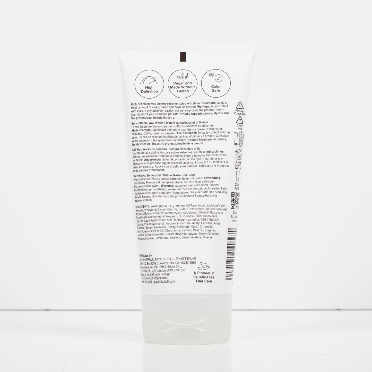 Paul Mitchell Wax Works Hair Gel, Flexible Hold, Bold Texture + Shine, For All Hair Types, 5.1 fl. oz