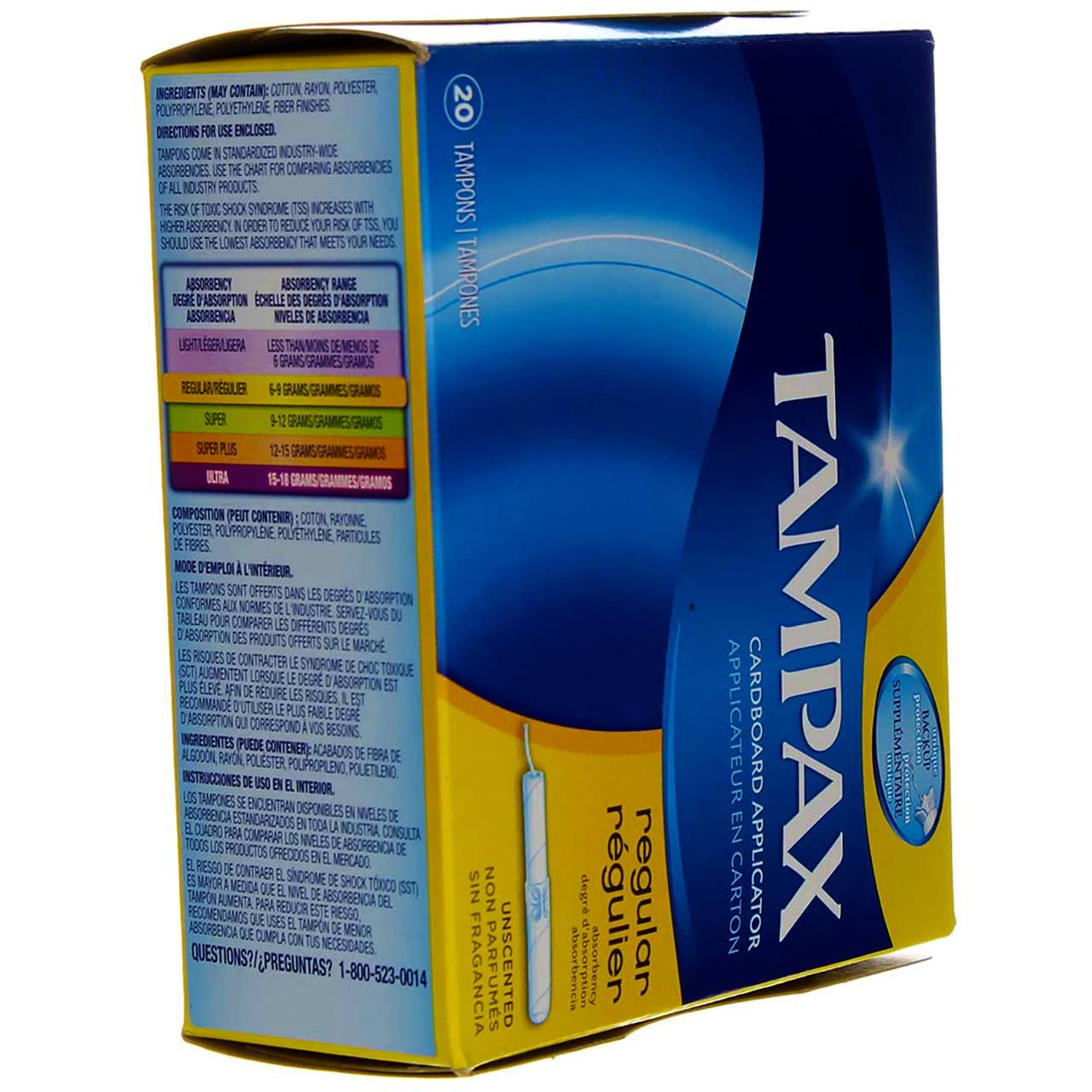 Tampax Tampons with Flushable Cardboard Applicator - Regular - 20 ct