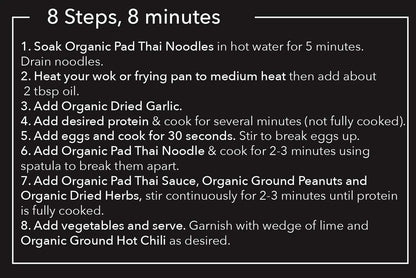 Verve Culture Thai for Two - Organic Pad Thai Noodles with Pad Thai Sauce | Authentic Thai Cooking Kit | Gluten-Free, Vegan