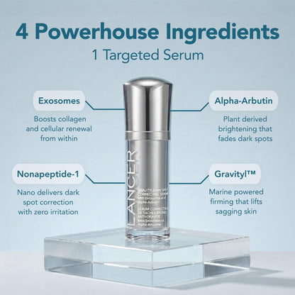 LANCER Gravity Dark Spot Correcting Serum, 1 oz – Brightening & Tone-Evening Serum with Exosomes, Alpha-Arbutin, Nonapeptide-1 & Gravityl for Dark Spot Reduction & Radiant Skin