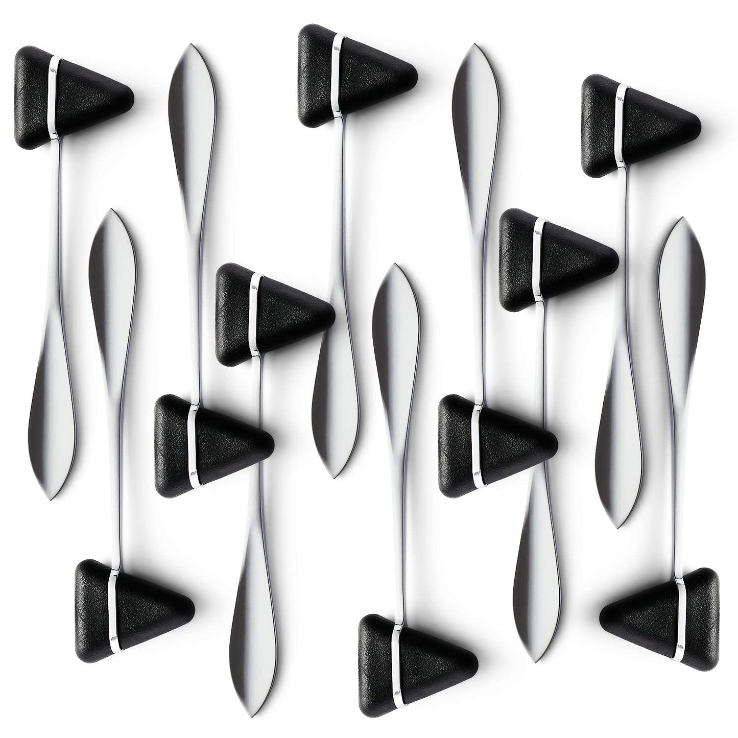 Primacare DH-3692-10 Pack of 10 Taylor Neuro Hammers with Stealth Black Heads, Stainless Steel Percussion Reflex Hammers, Doctor and Surgical Tools, Medical Supplies for Surgeons and Nurses, 7.5"