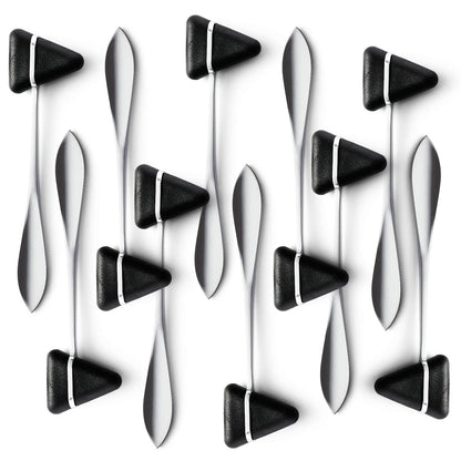 Primacare DH-3692-10 Pack of 10 Taylor Neuro Hammers with Stealth Black Heads, Stainless Steel Percussion Reflex Hammers, Doctor and Surgical Tools, Medical Supplies for Surgeons and Nurses, 7.5"
