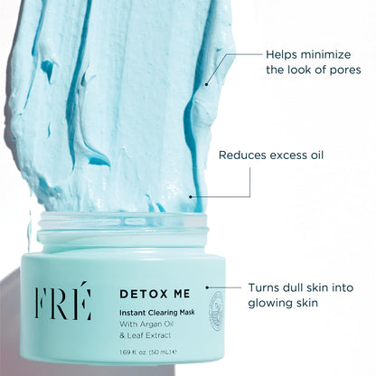 FRÉ Exfoliating Acne Face Mask – Clarifying & exfoliating mask, Formulated with kaolin clay, Dead Sea Salt, & lactic and salicylic acids, Smoothes skin texture in minutes