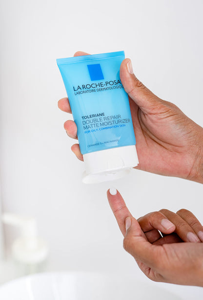 La Roche-Posay Toleriane Double Repair Matte Face Moisturizer, Daily Moisturizer For Oily Skin With Ceramide And Niacinamide For All Skin Tones, Oil Free, Non-Comedogenic, Available with SPF 30