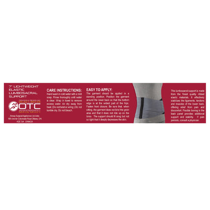 OTC Lumbosacral Support for Women, 7-Inch Lower Back, Select Series
