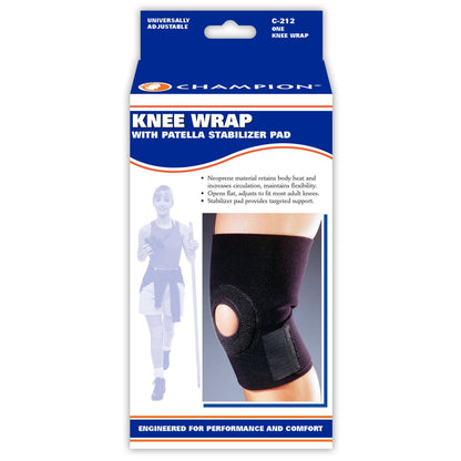 CHAMPION Knee Wrap Stabilizing Pad, Black