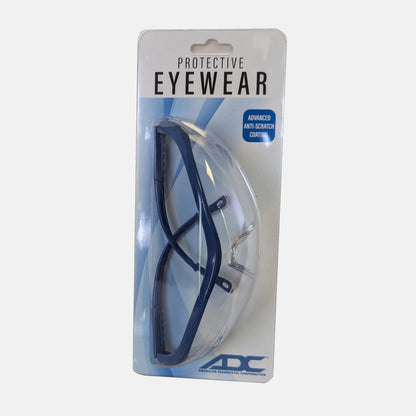ADC 5001VQ Full-Frame, Length-Adjustable Protective Eyewear with UVA and UVB Protection, Purple Accents with Clear Lenses