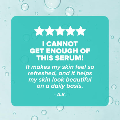 ClarityRx Daily Dose of Water Hyaluronic Acid Serum for Face, Daily Anti Aging Hydrating Serum Treatment for Dry, Dull Skin, Natural & Plant Based