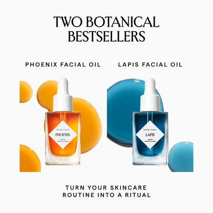 HERBIVORE Balance + Renew Skincare Set |Balancing Facial Oil Regimen Skin Care Bundle Including Lapis and Phoenix
