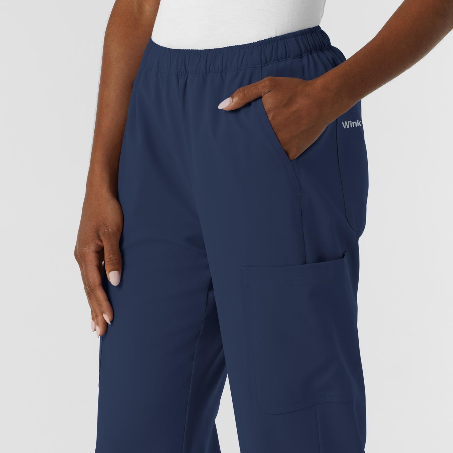 Wink NURTUR Scrubs for Women, Straight Leg Cargo Scrub Pant - Navy, XL