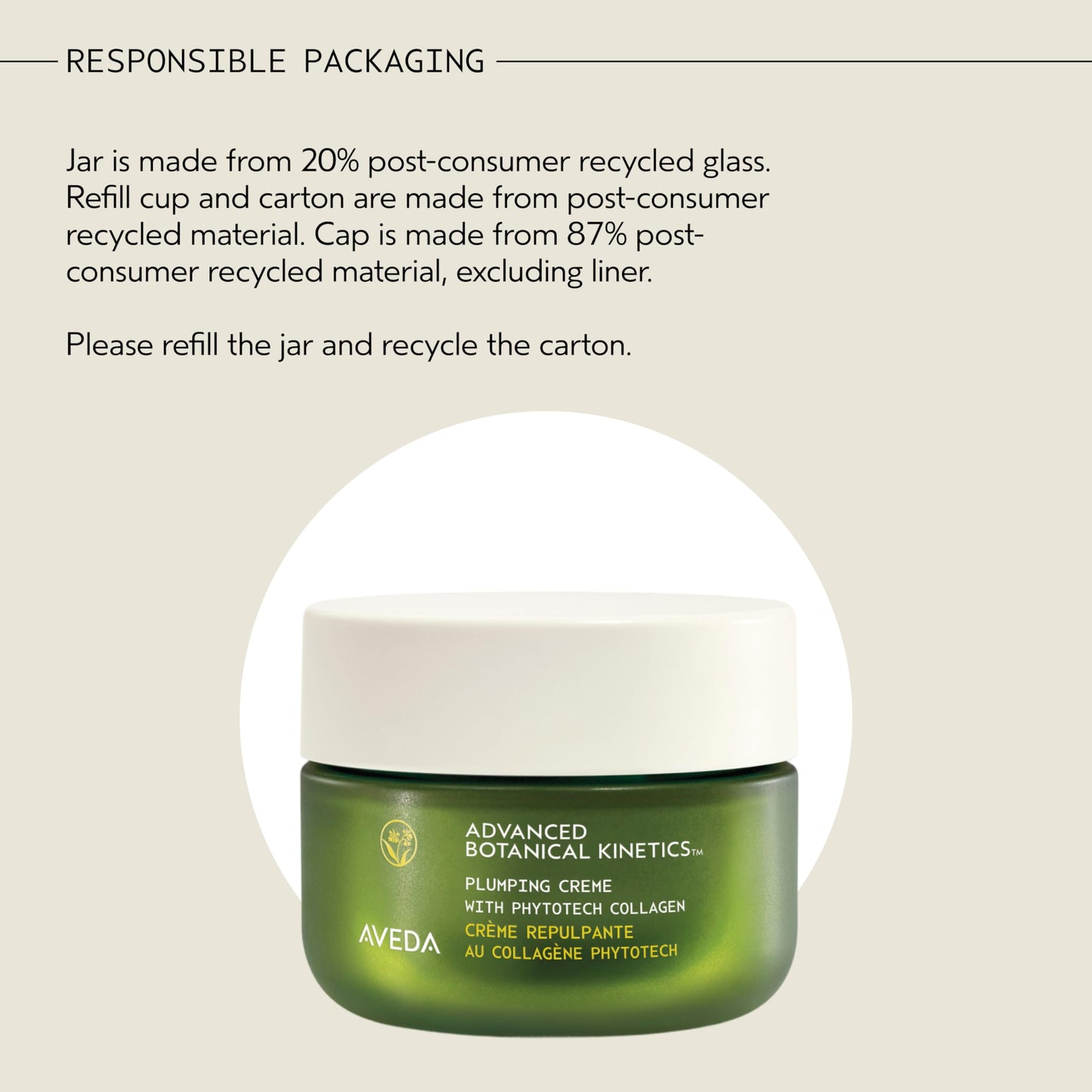 Aveda Advanced Botanical Kinetics Plumping Cream | Firming and visibly reducing wrinkles | Vegan | Full Size | Refillable | 1.7 Fl Oz