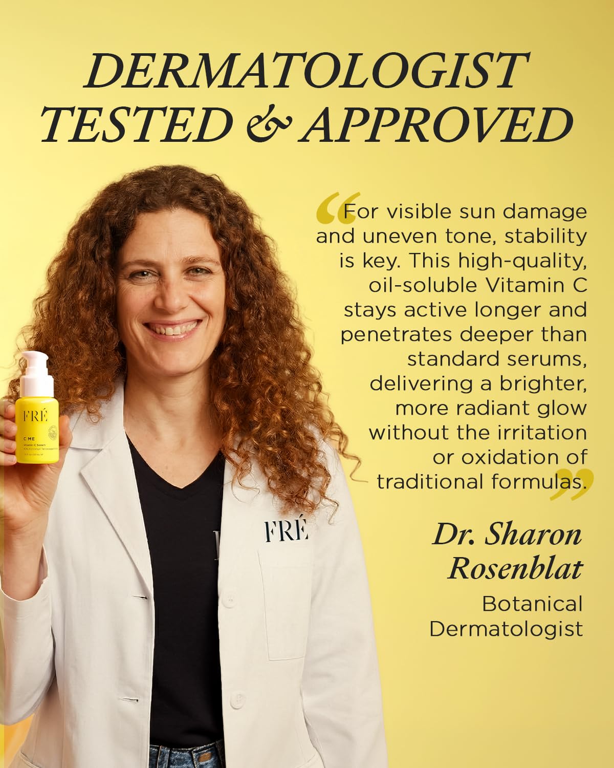 10% Vitamin C Serum for Face – FRÉ Waterless Brightening Serum with Argan Oil – 1.01 fl oz