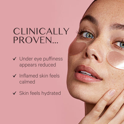 MZ SKIN Anti-Pollution Illuminating Eye Mask - Cooling Hydrogel Treatment for Bright Hydrated, Refreshed & Awakened Eyes, Anti-Fatigue, With Centella Asiatica and Hyaluronic Acid