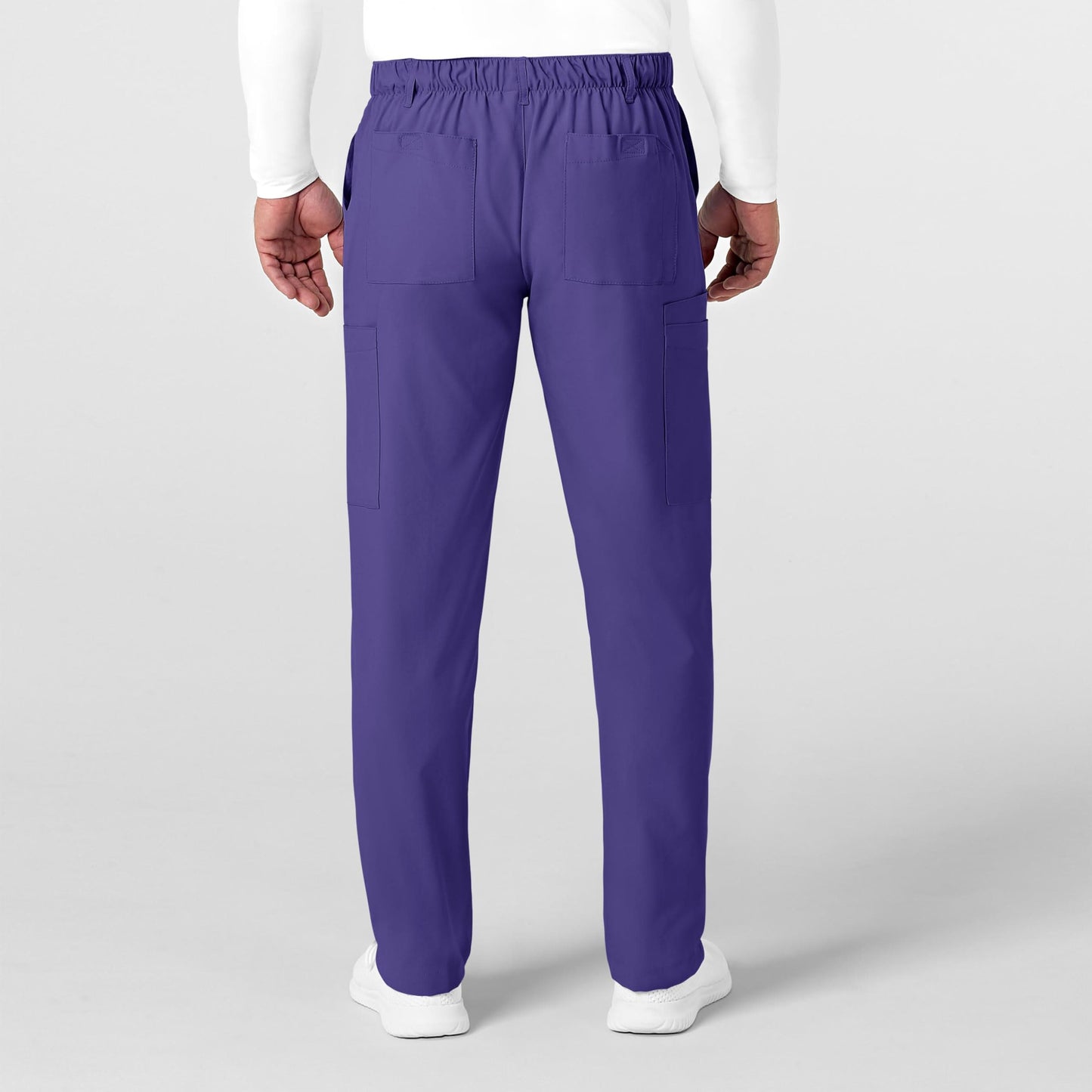 Men's Flat Front Cargo Scrub Pant, Grape, 3XL TAL