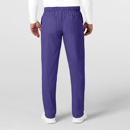 Men's Flat Front Cargo Scrub Pant, Grape, 3XL TAL