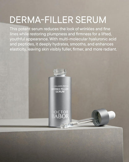DOCTOR BABOR Lifting Derma Filler Serum, Collagen Peptide Complex, Firmer Smoother Complexion, Hyaluronic Acid Hydrates & Plumps Skin, Reduce Wrinkles and Improve Skin Texture, 1 oz