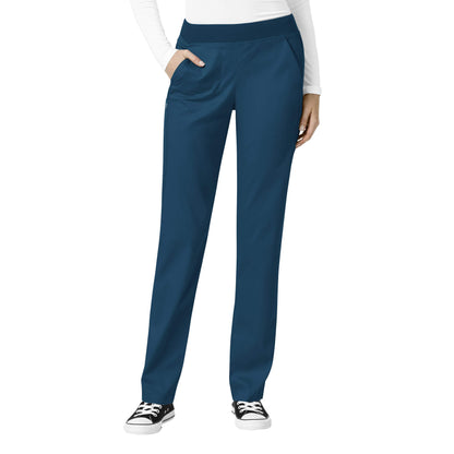 WonderWink Womens Knit Waist Cargo Medical Scrubs Pants, Caribbean, Small US